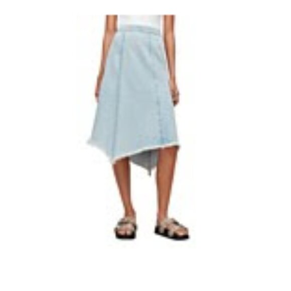 ALLSAINTS Katie Denim Midi Skirt - Picture 1 of 1